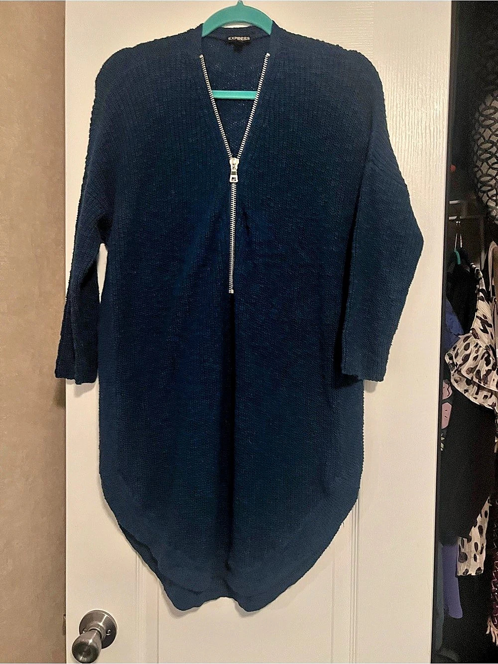 Express Zip Front Knit Sweater Size medium - Picture 1 of 5